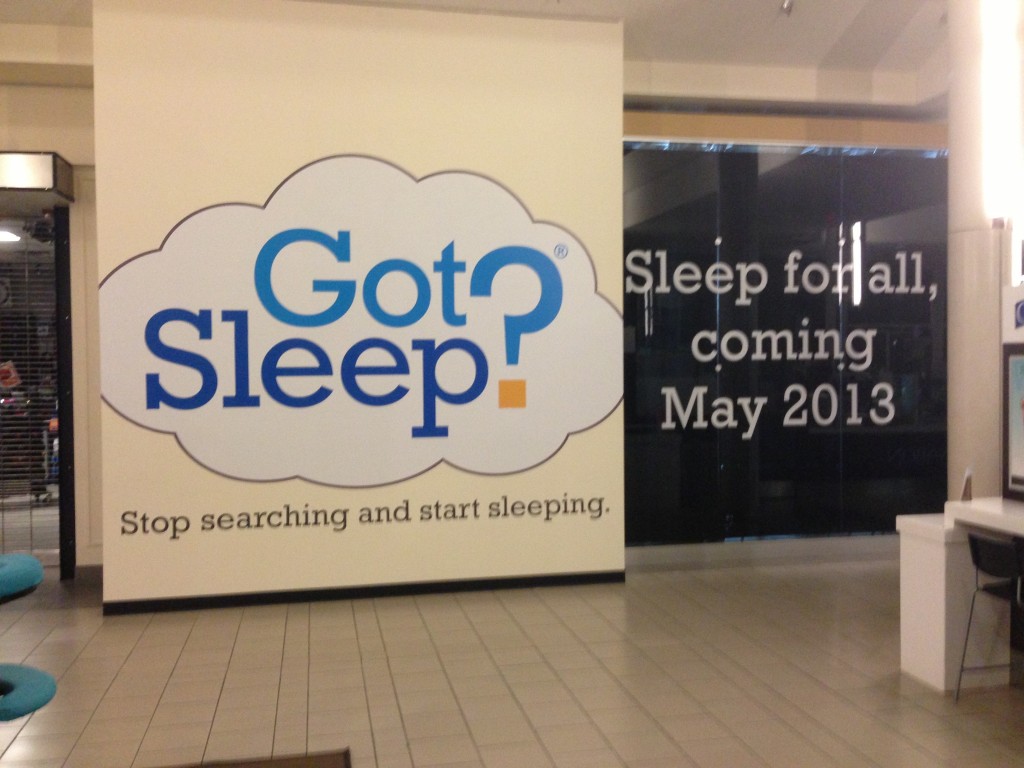 Got Sleep signage by Coho Design